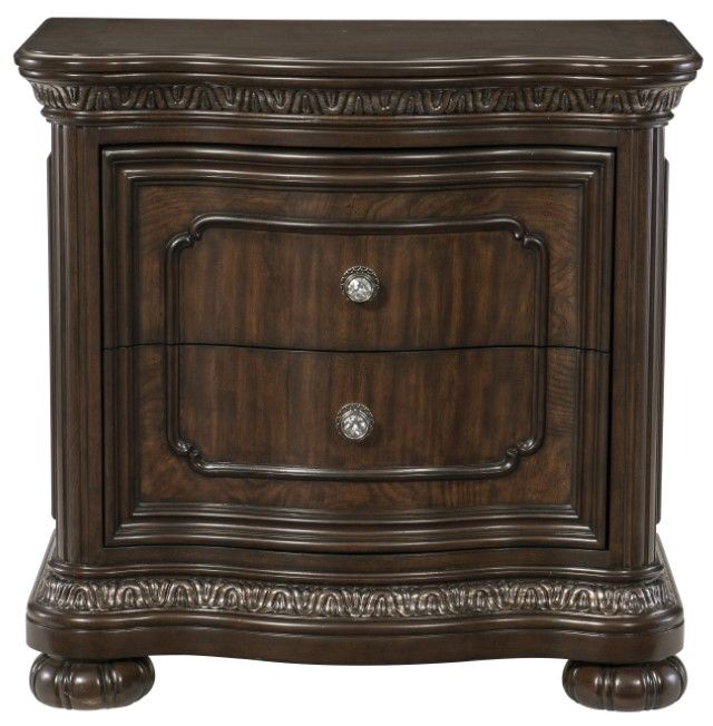 Homelegance® Beddington Dark Cherry Nightstand-2
