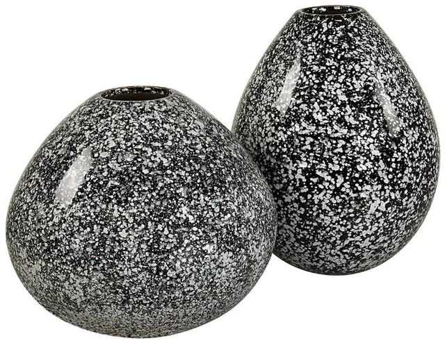 Uttermost® Cosmic 2-Piece Black/White Vase Set-0