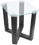 Magnussen Home® Wexler Black Truffle End Table with Clear Glass Top-4