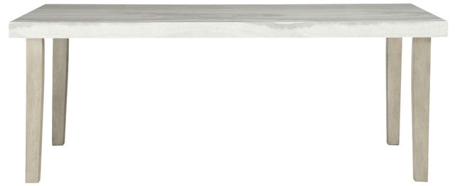 Signature Design by Ashley® Karmenton Marble Top Rectangular Dining Table with Bisque Base-2