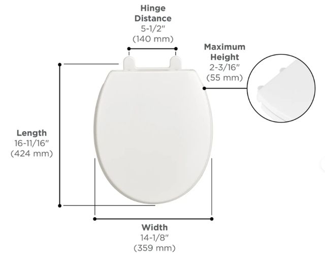 American Standard Linen Transitional Slow-Close & Easy Lift-Off Round Front Toilet Seat-1