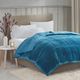 Olliix by Madison Park Coleman Teal Full/Queen Reversible Down Alternative Blanket-5