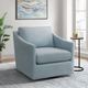Elements International Acacia Freya Light Blue Swivel Chair-1