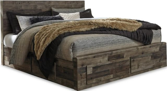 Benchcraft® Derekson 5-Piece Multi Gray Queen Storage Panel Bed Set-1