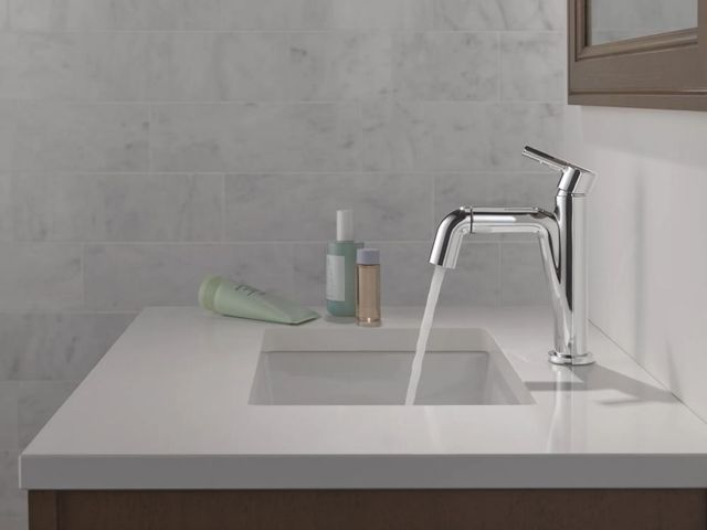 Delta Nicoli® Chrome Single Handle Pull-Down Bathroom Faucet-1