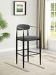 Coaster® Tina 2-Piece Black/Dark Gray Upholstered Bar Stool Set-1