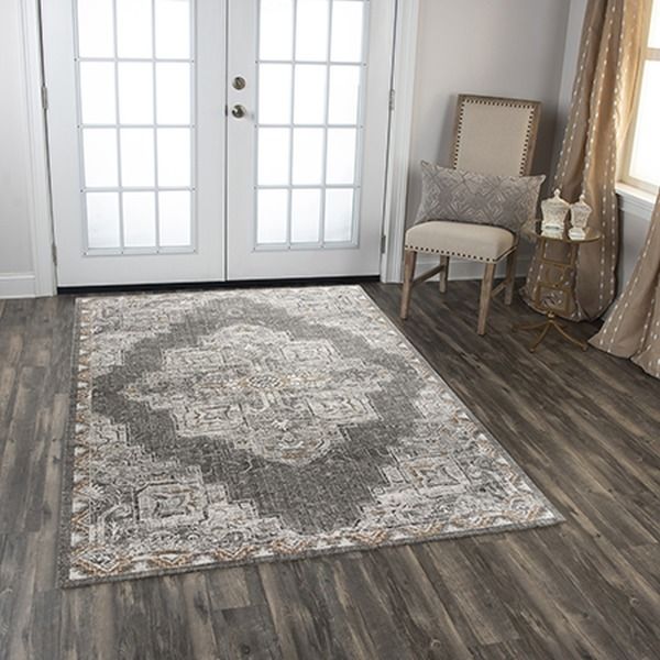 Rizzy Home Anatolia Light Gray 5'x8' Rectangular Rug-3
