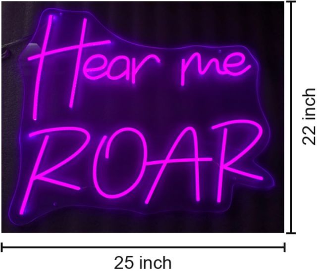 Classy Living Enlightened Hear me Roar Neon Sign-2