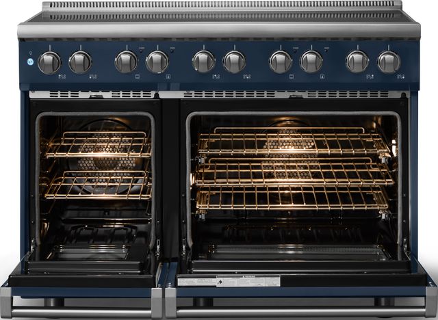 Viking® 5 Series 48" Slate Blue Pro Style Induction Range with Polished Chrome Trim-1