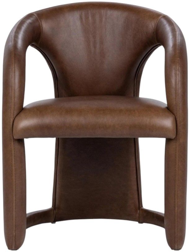 Classic Home Archie Bison Brown Leather Dining Chair-2