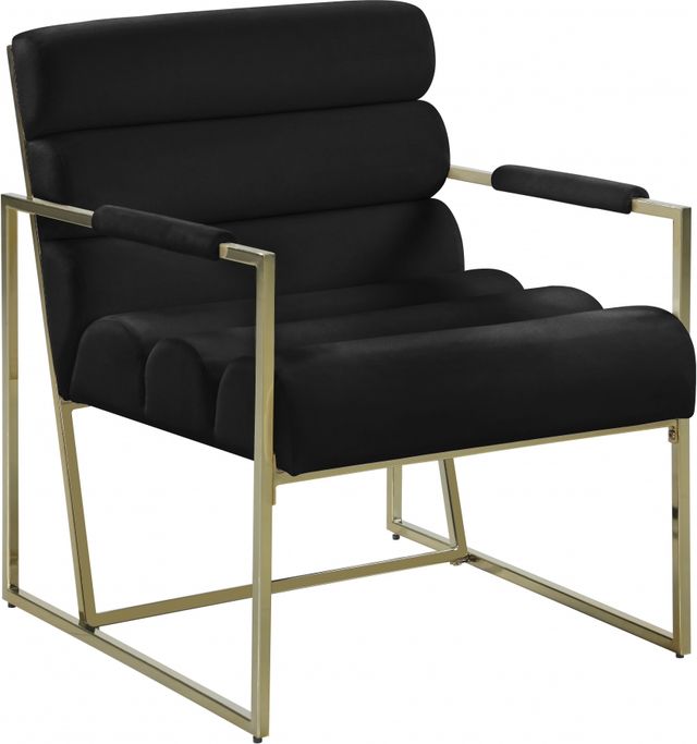Meridian Furniture Zayne Black Velvet Accent Chair-0