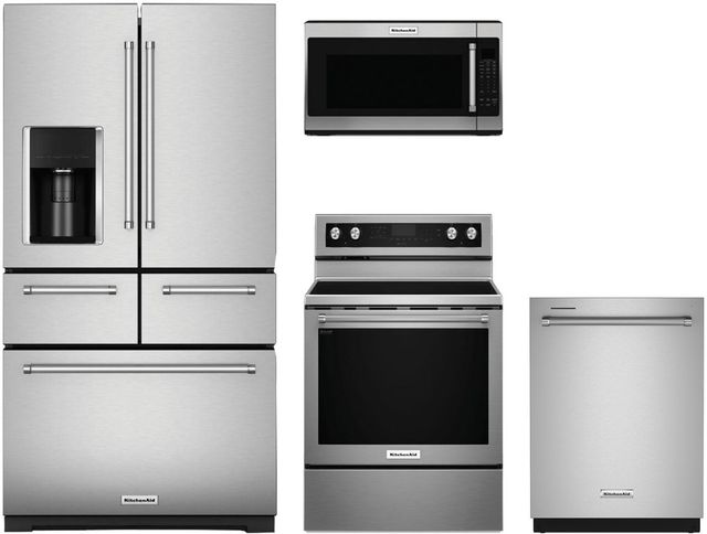 KitchenAid® 4 Piece Stainless Steel Kitchen Appliance Package-0