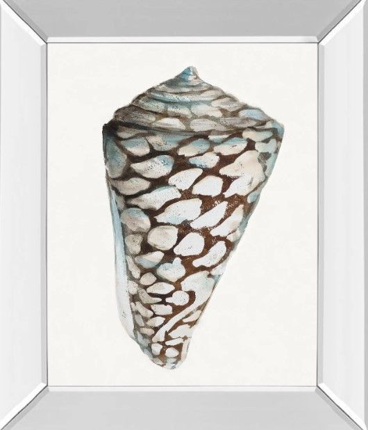 Classy Art Modern Shell with Teal Il by Patricia Pinto Wall Art-0