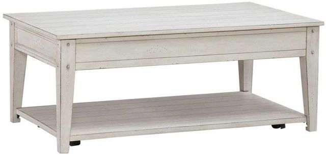 Liberty Furniture Lake House Weathered White Lift Top Cocktail Table-0