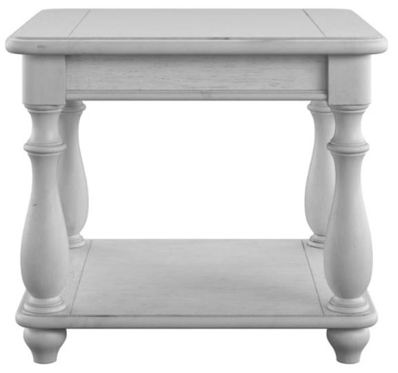 Emerald Home New Haven Oyster Shell Square End Table-4