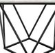 Crestview Collection Baxtor White Marble Top End Table with Black Base-1
