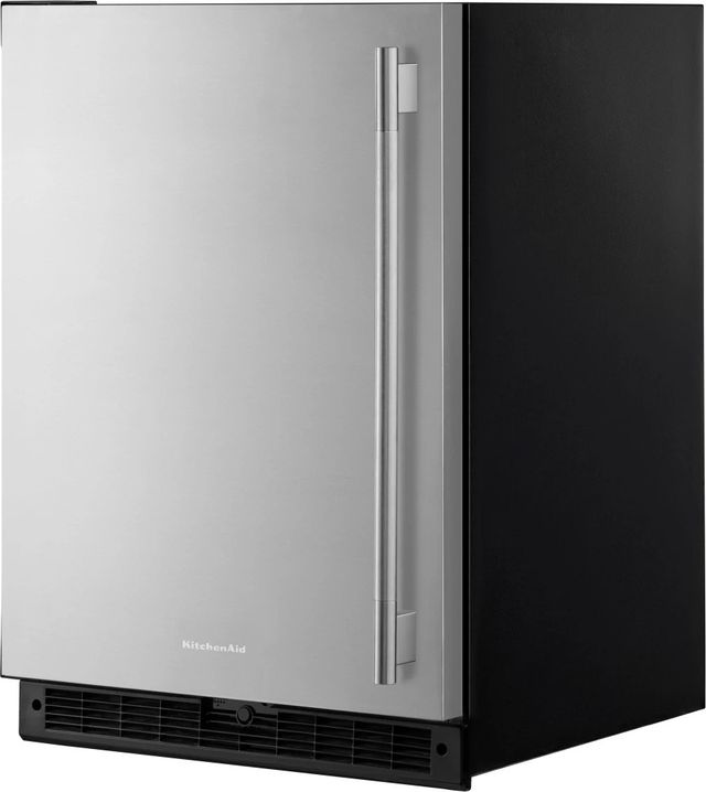 KitchenAid® 24" 5 Cu. Ft. Stainless Steel Left Hinge Under the Counter Refrigerator-3