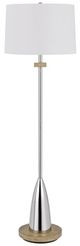Cal® Lighting & Accessories Lockport Chrome/Wood Floor Lamp-0