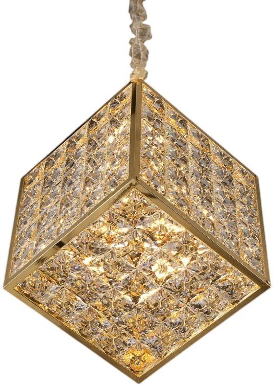 Michael Amini® Cubes Gold Large Chandelier-0