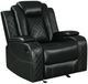 New Classic® Home Furnishings Orion II Black Manual Glider Recliner-0