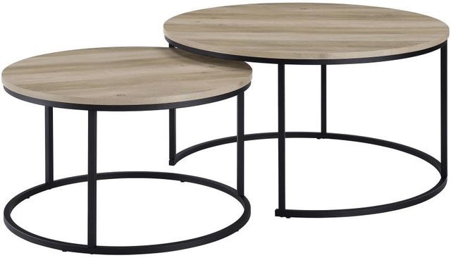 Coaster® Lainey 2-Piece Distressed Pine Nesting Coffee Table-4