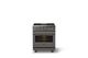 Viking® 5 Series 30" Damascus Gray Pro Style Dual Fuel (LP) Range with Brushed Brass Trim-3