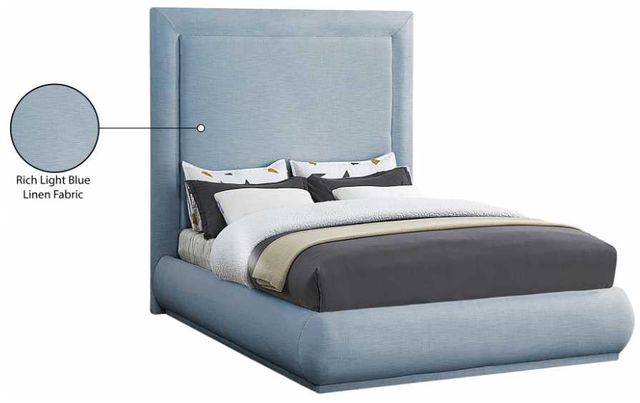 Meridian Furniture Brooke Light Blue Queen Bed-2