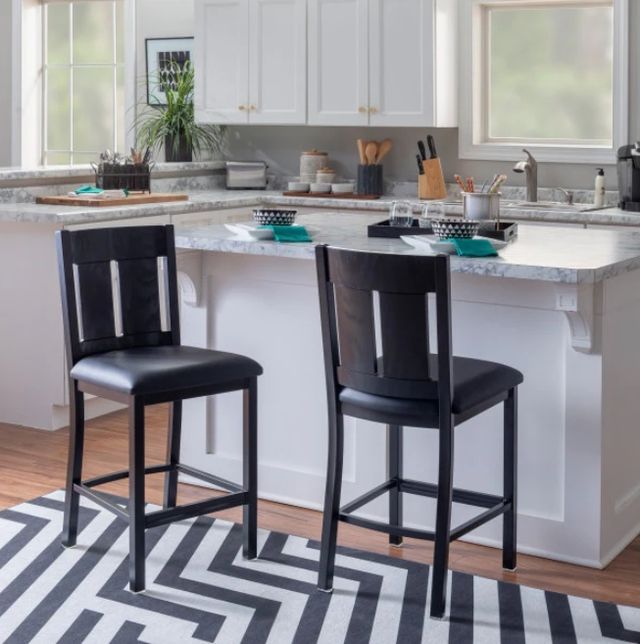 Linon Cleo Black Counter Stool-1
