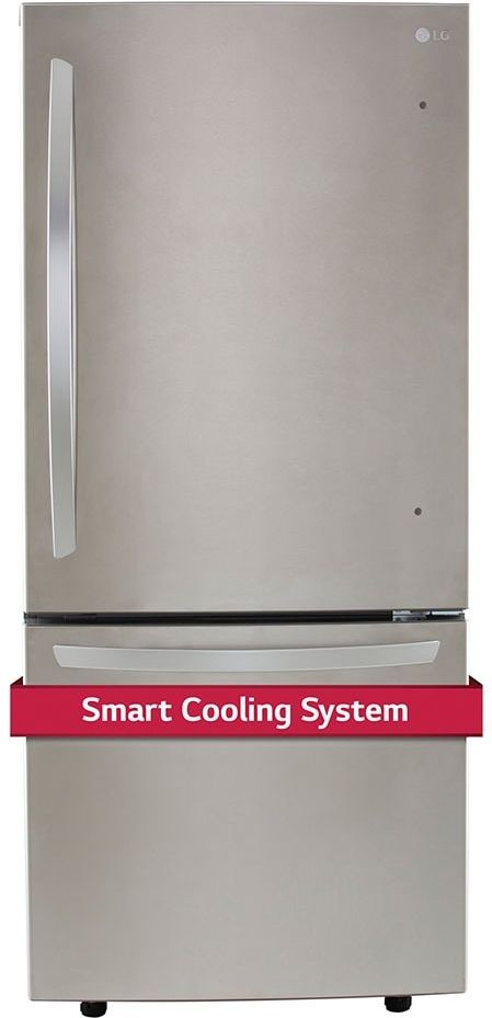 LG 22.1 Cu. Ft. Fingerprint Resistant Stainless Steel Bottom Freezer Refrigerator-0
