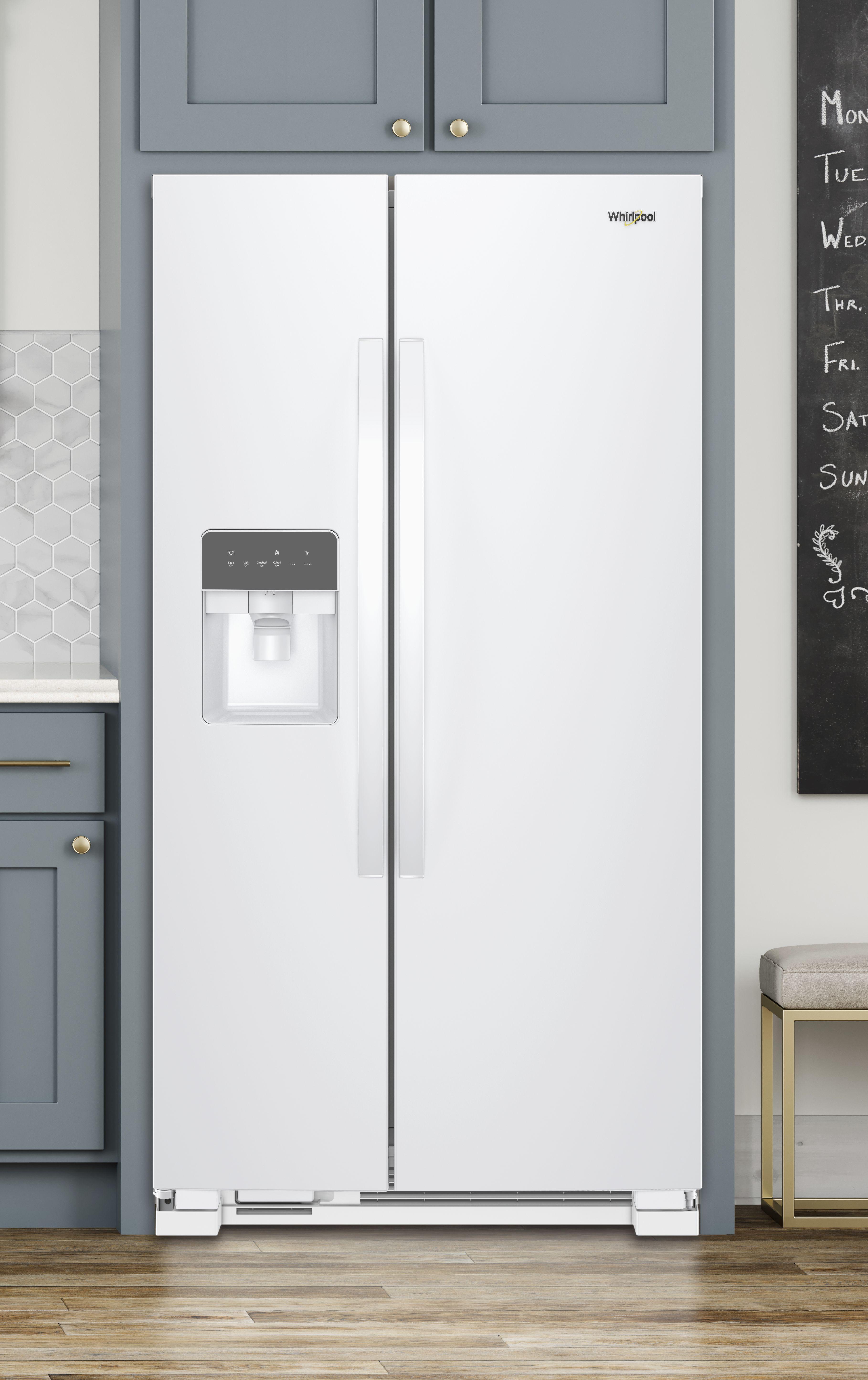 Whirlpool® 33 in. 21.0 Cu. Ft. Side-By-Side Refrigerator-White