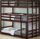 Donco Kids Dark Cappuccino Twin/Twin Triple Bunk Bed-0