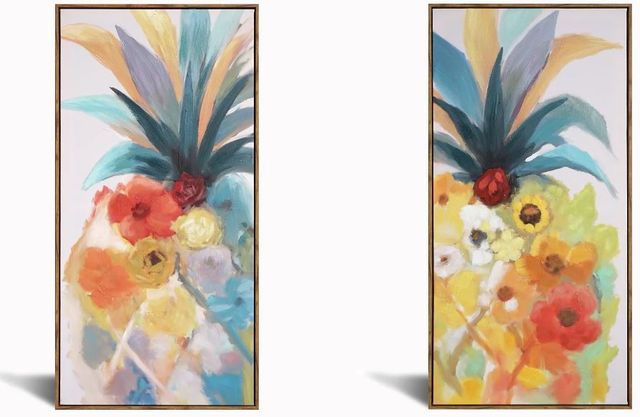 Classy Art 2-Piece 39" Hand Painted Textured Wall Art Set-1