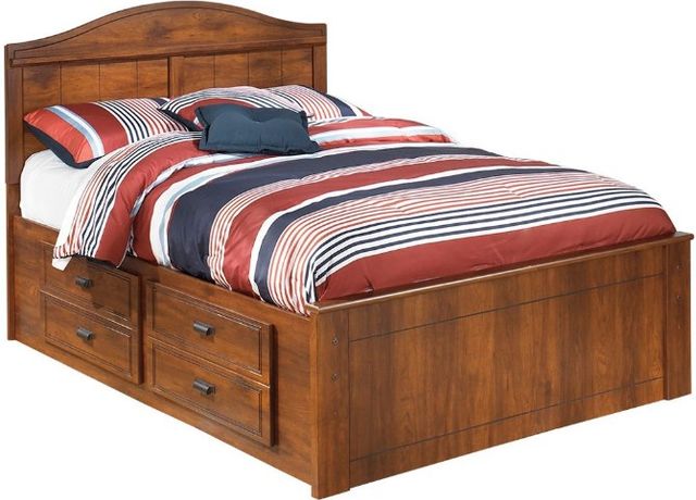 Signature Design by Ashley® Barchan 5-Piece Medium Brown Full Panel Bed Set-1