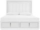 Signature Design by Ashley® Chalanna White King Upholstered Panel Storage Bed-1