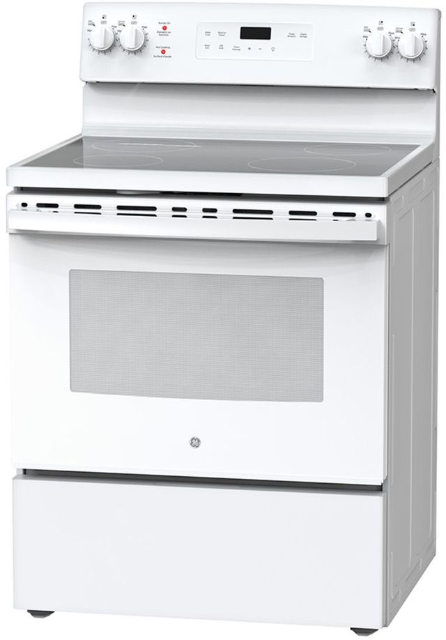 GE® 30" White Freestanding Electric Range-2