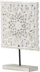 A & B Home Set Of 2 Antique White Table Decor-2