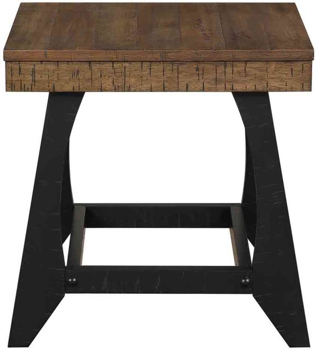 Steve Silver Co. Ralston Caramel End Table with Ebony Base-1