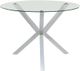 Coaster® Vance Glass Top Dining Table With X-Cross Base Chrome-0