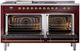 Ilve® Nostalgie II Series 60" Burgundy Pro Style Dual Fuel Range-2