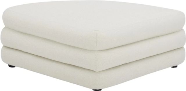 Moe's Home Collection Lowtide Warm White Curved Ottoman-0