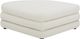 Moe's Home Collection Lowtide Warm White Curved Ottoman-0