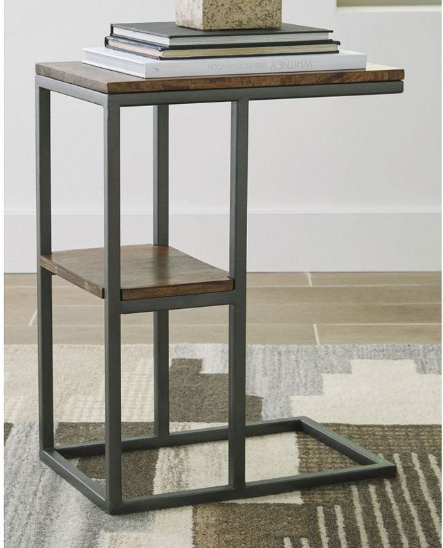 Signature Design by Ashley® Forestmin Natural Accent Table with Black Base -2