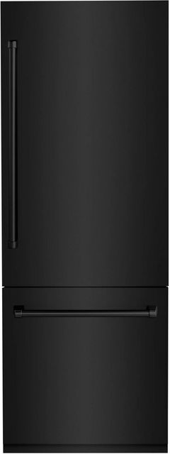 ZLINE 30 in. 16.1 Cu. Ft. Black Stainless Steel Built In Counter Depth Bottom Freezer Refrigerator