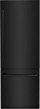 ZLINE 30" 16.1 Cu. Ft. Black Stainless Steel Built-In Counter Depth Bottom Freezer Refrigerator with Bright White Interior-0