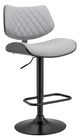 Armen Living Leland Gray/Black Adjustable Bar Stool-0