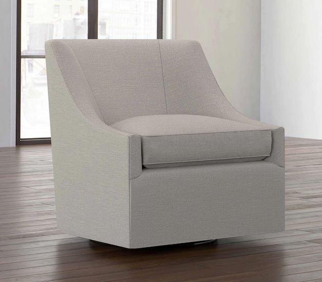 Bassett® Furniture Sylva Gray Swivel Chair-3