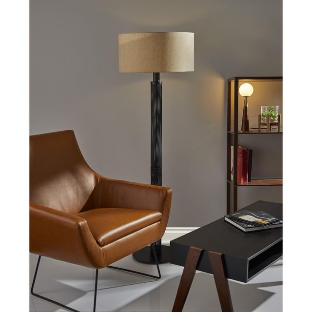 Adesso® Benjamin Matte Blac Floor Lamp-2