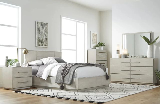 Modus Furniture Destination Cotton Gray King Panel Bed-1