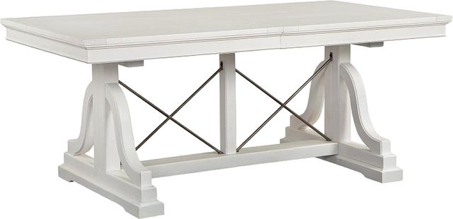 Magnussen Home® Heron Cove Chalk White 72" Dining Trestle Table-0
