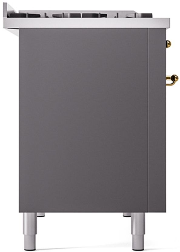 Ilve® Nostalgie II Series 48" Graphite Matte Pro Style Dual Fuel Range-3